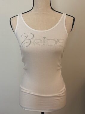 Victoria's Secret White Rhinestone 'I Do' Tank